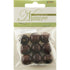18mm Dark Brown Round Wooden Beads